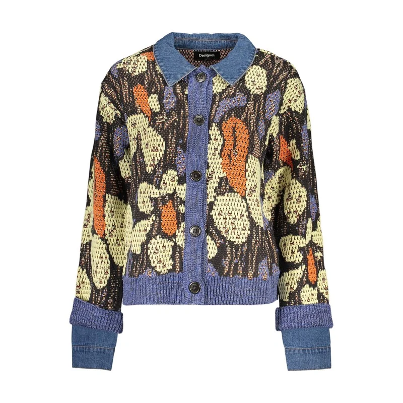 Desigual Blue Viscose Women's Sweater L