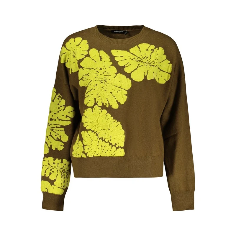 Desigual Green Wool Sweatshirt L