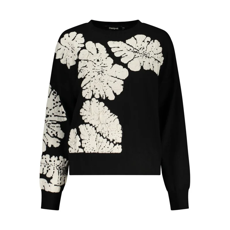 Desigual Black Wool Womens Sweater L