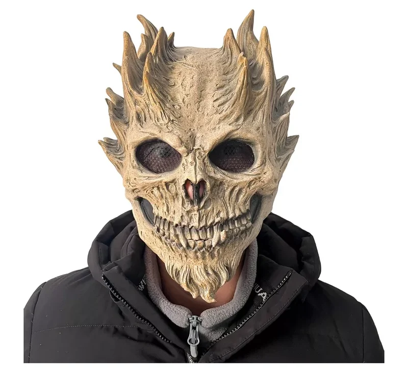 Máscara de Calavera con Cuernos de 25x22x2 cm T.Única