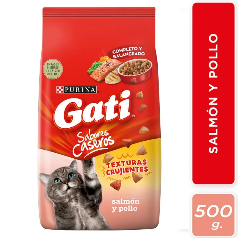 Alimento Gatos Gati Salmon Y Pollo 500g