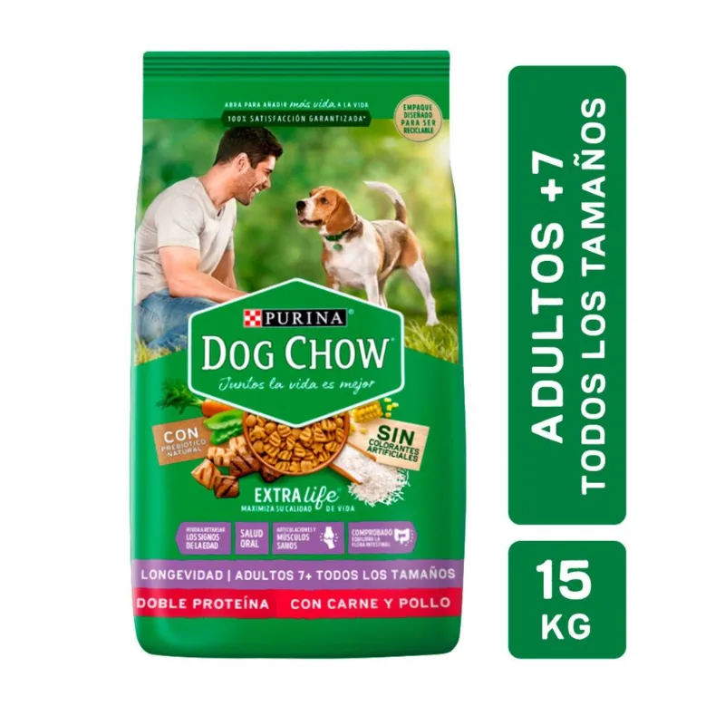 Alimento seco para perro Dog Chow longevidad 15 kg