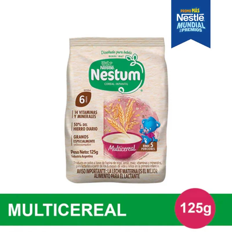 Cereal Infantil Multicereal 125 Grs Nestum
