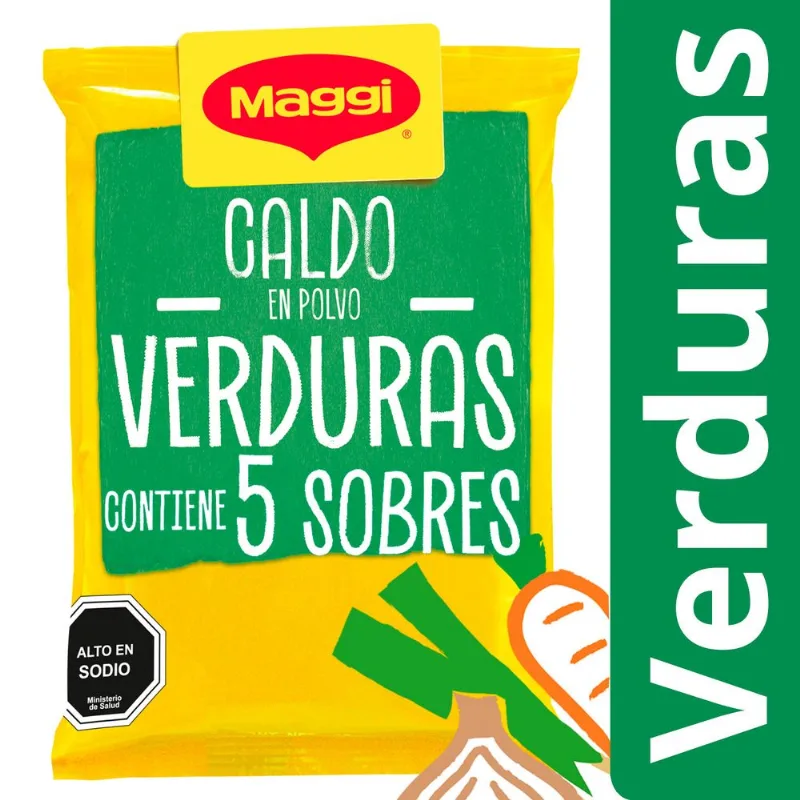 Caldo en Polvo Maggi Verduras 35 g 5 Sobres de 7 g