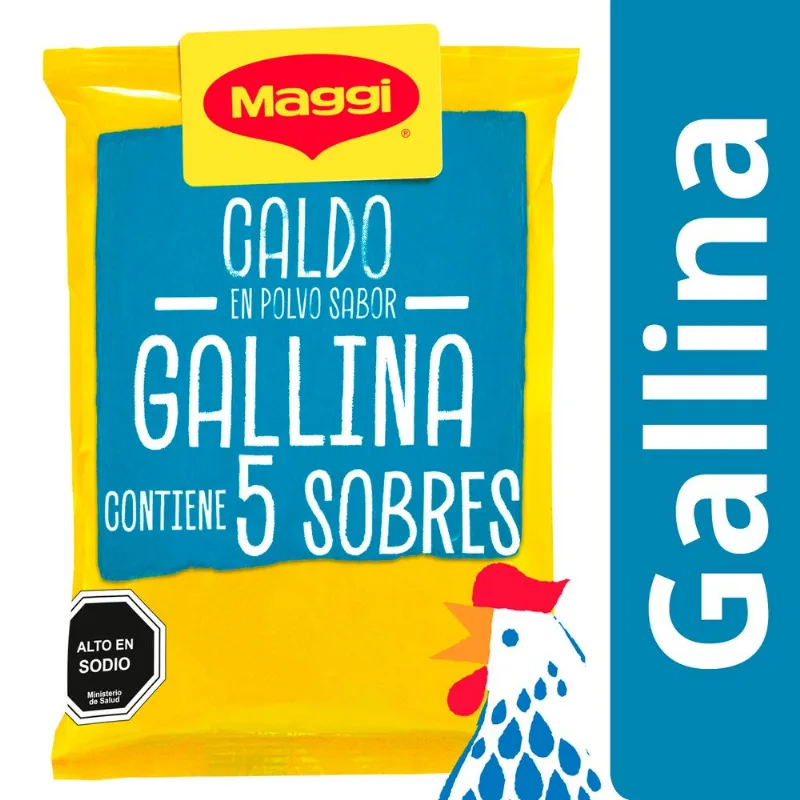 Caldo en Polvo Maggi Gallina 35 g 5 Sobres de 7 g