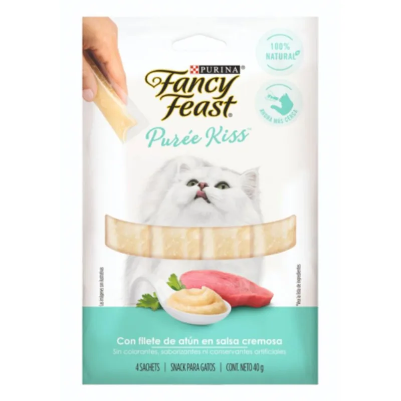 Alimento húmedo purée kiss sabor atún x40g Fancy Feast