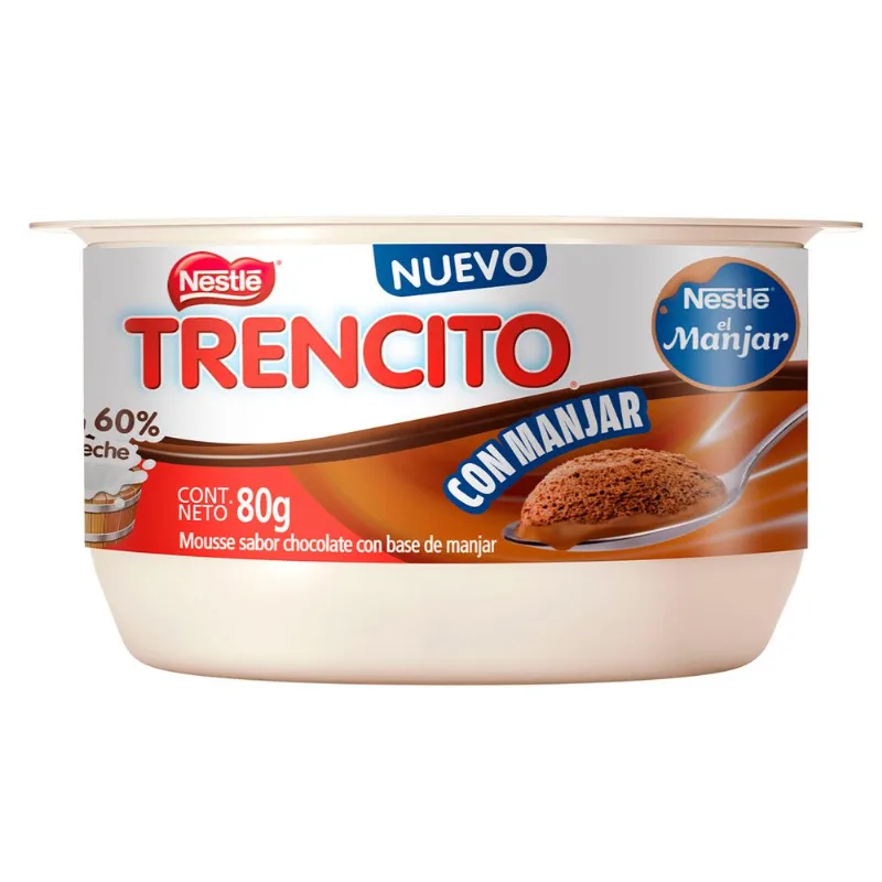Postre Trencito Mousse Chocolate con Salsa de Manjar 80 g