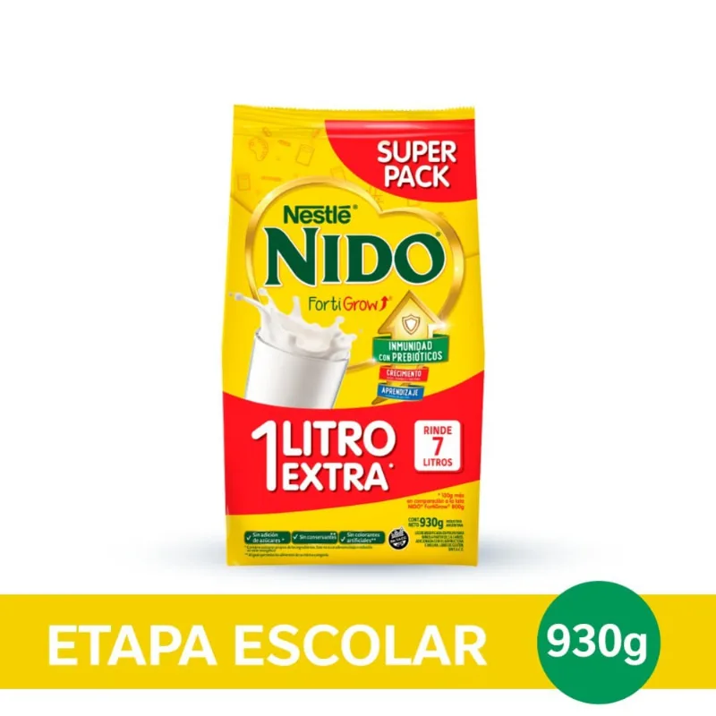 Leche Polvo Fortigrow 930 Grs Nido®