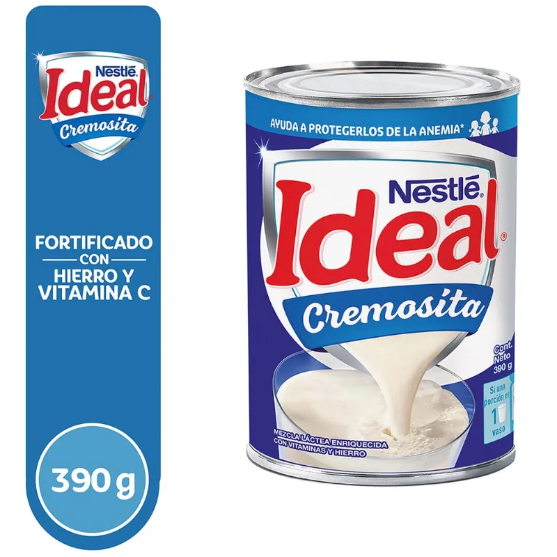Mezcla Láctea IDEAL Cremosita Lata 390g