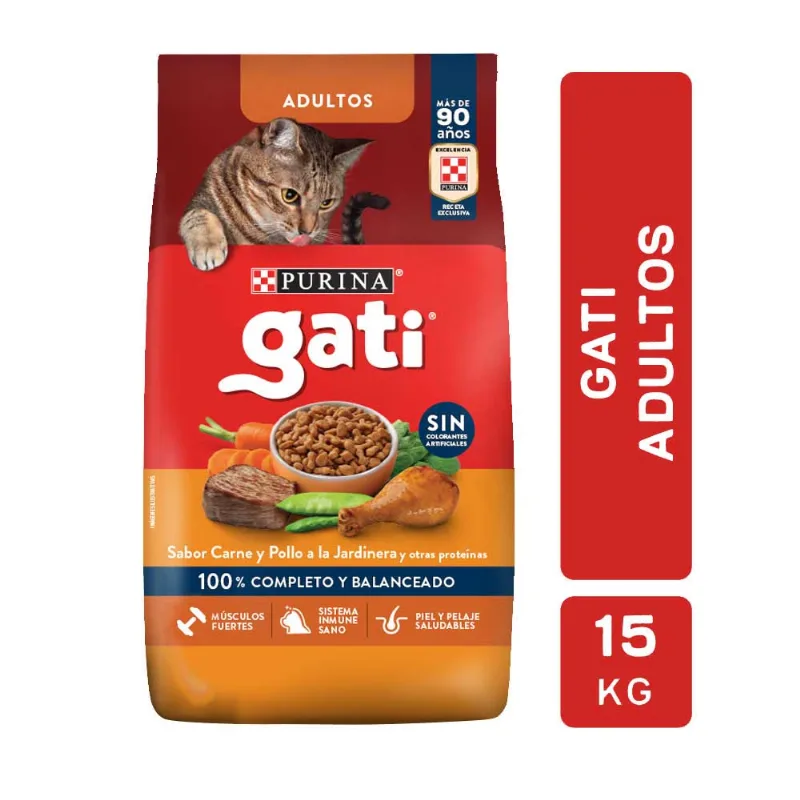 Alimento Gati Carne Y Pollo 15 Kg