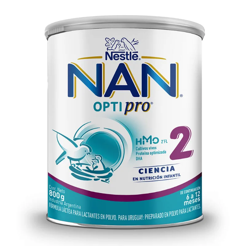 Fórmula Láctea en Polvo Nan Optipro 2 6-12 Meses x 800 g