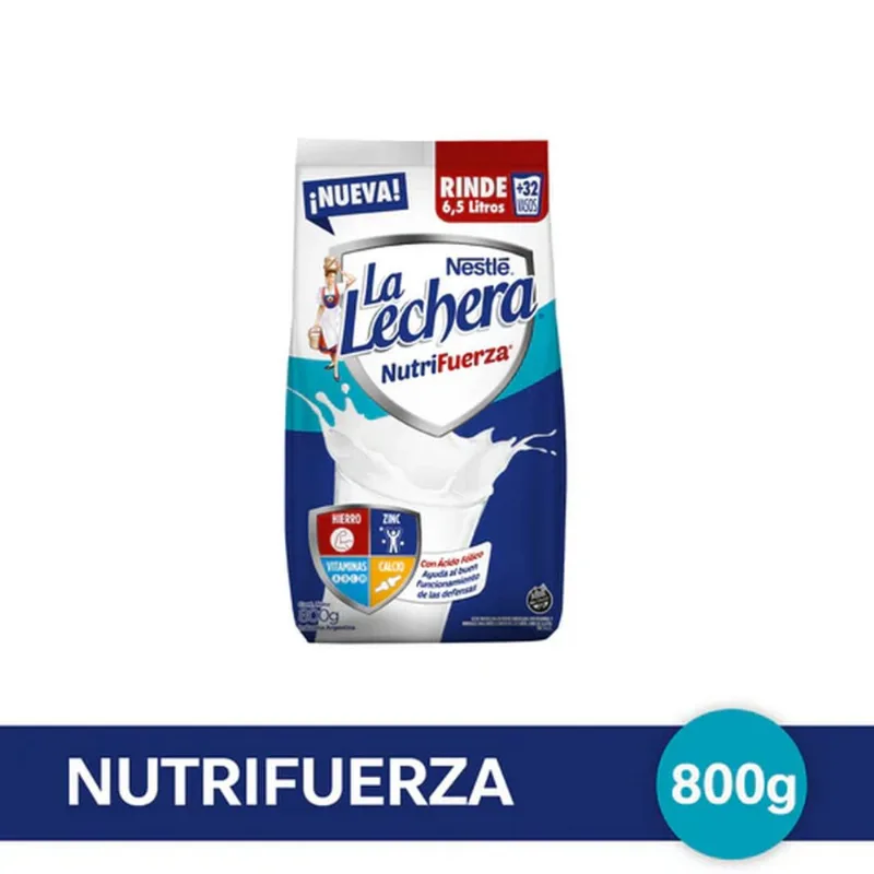Leche en Polvo Nutrifuerza 800 Grs La Lechera