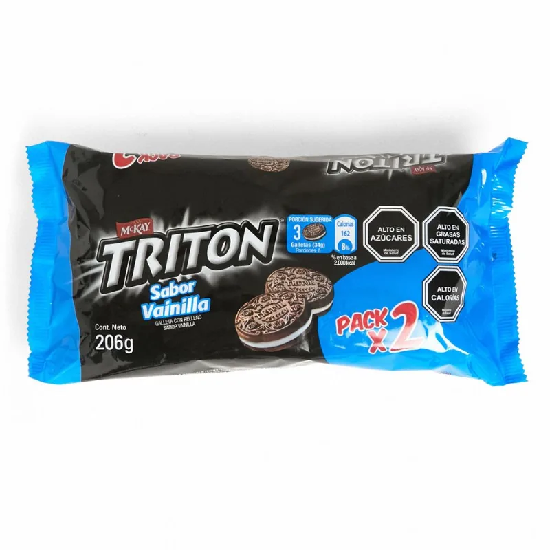 Galletas Triton Vainilla Multipack 103 g 2 un.