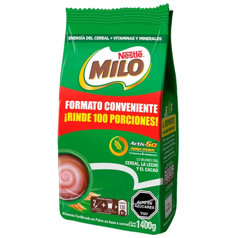 Saborizante para Leche Milo Polvo Chocolate 1.4 kg