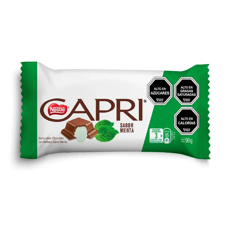 Chocolate de Leche Capri Relleno Menta 90 g