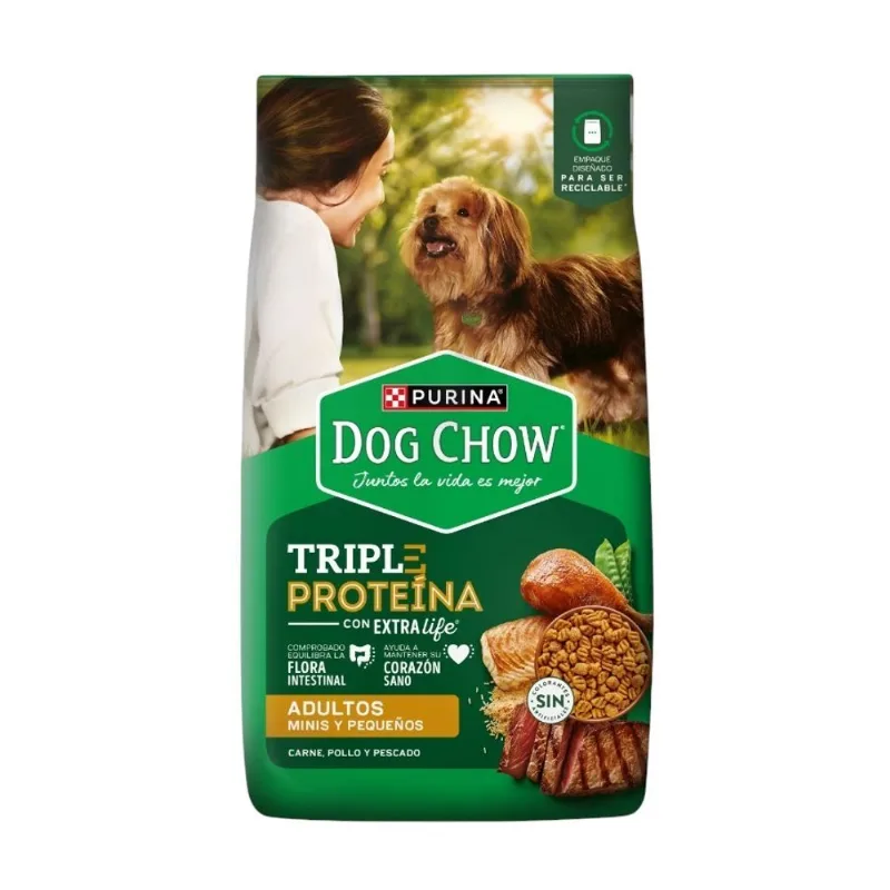 Dog Chow Adulto Mini y Pequeño Triple Proteína x 8 Kg