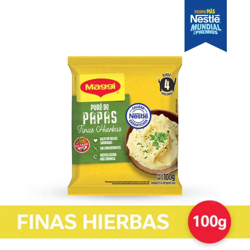 Puré de Papas sabor Finas Hierbas 100 Grs Maggi