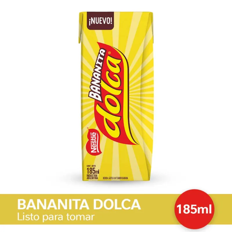 Leche Chocolatada Nestle Bananita Dolca 185ml.