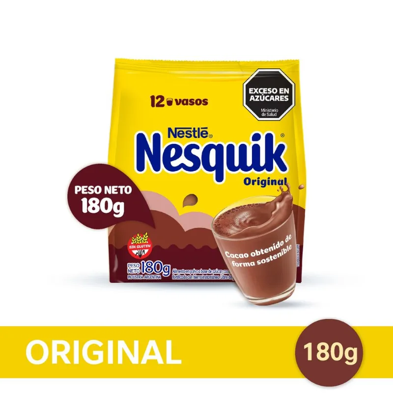 Nesquik original cacao en polvo 180 grs