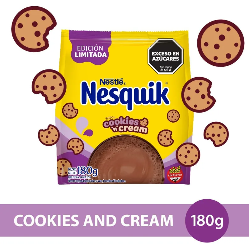 Nesquik® Cookies And Cream Cacao En Polvo 180 Gr