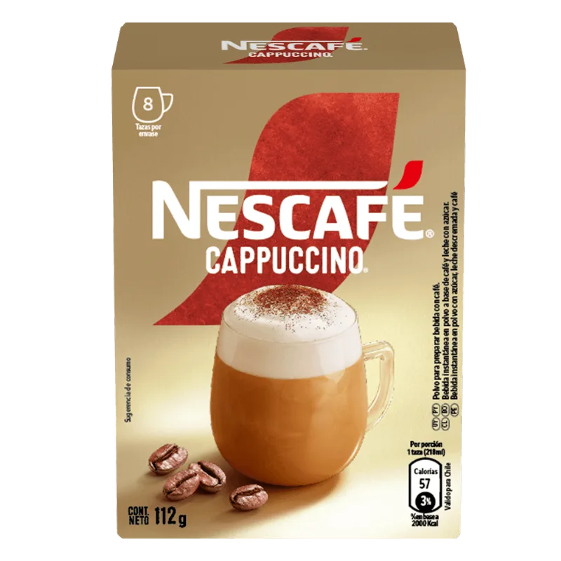 Nescafé Cappuccino en Polvo 8 Unidades 112 g