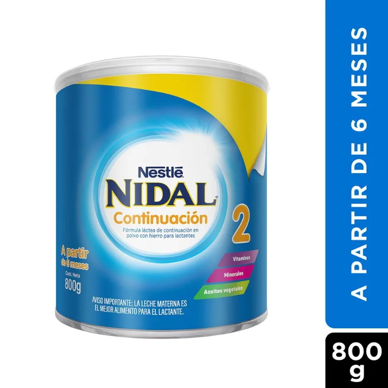 Fórmula Láctea Nidal Continuación 800 g