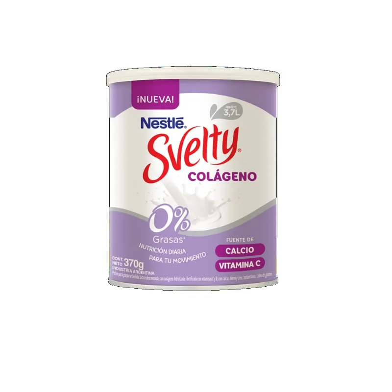 Leche en Polvo Descremada Colágeno Svelty x 370 g