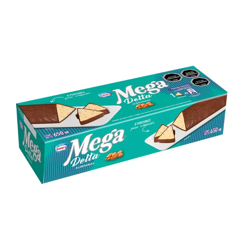Helado Mega Delta Almendras 650 ml