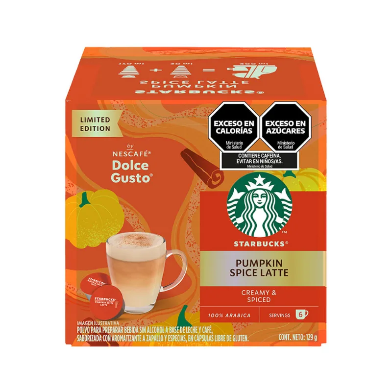 Café Premium Sabor Pumpkin Spice Latte 129 Grs Dolce Gusto