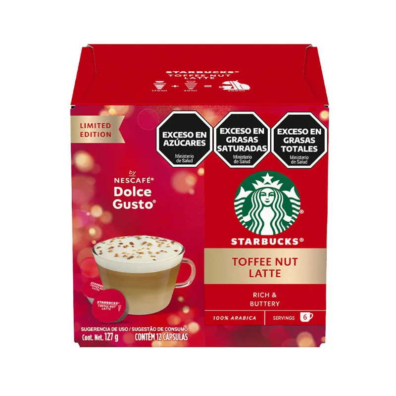 Capsulas Nespresso Toffe Nut Latte 127g Starbucks