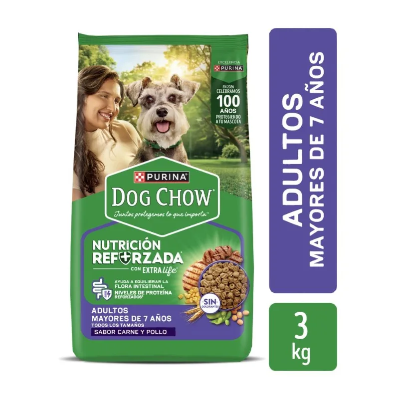 Alimento perros Dog Chow longevidad tp 3kg