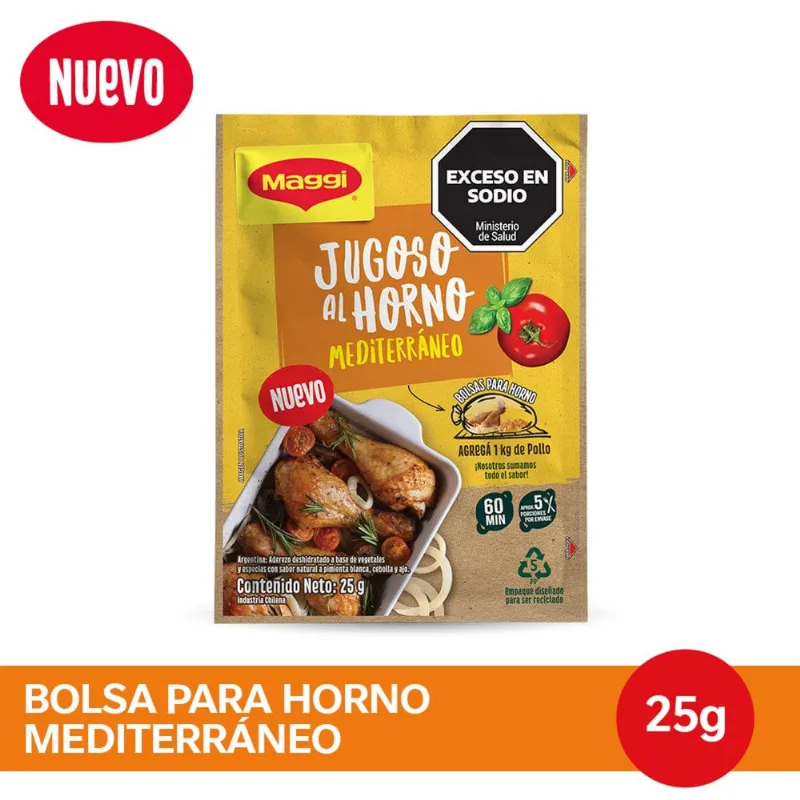 Bolsas para Horno Sabor Mediterráneo 25 Grs Maggi Bolsa Para Horno Meditarrea X 25 Grs Maggi