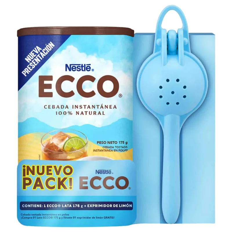 Cebada Instantánea ECCO Frasco 175g + Exprimidor