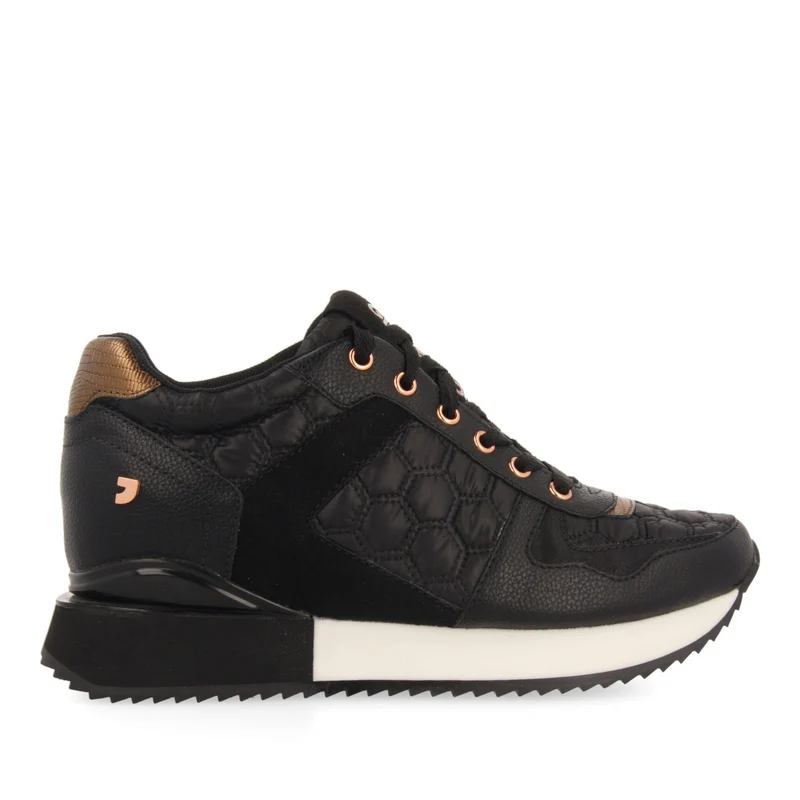 Black sneakers with internal wedge for woman ULSTEIN 38