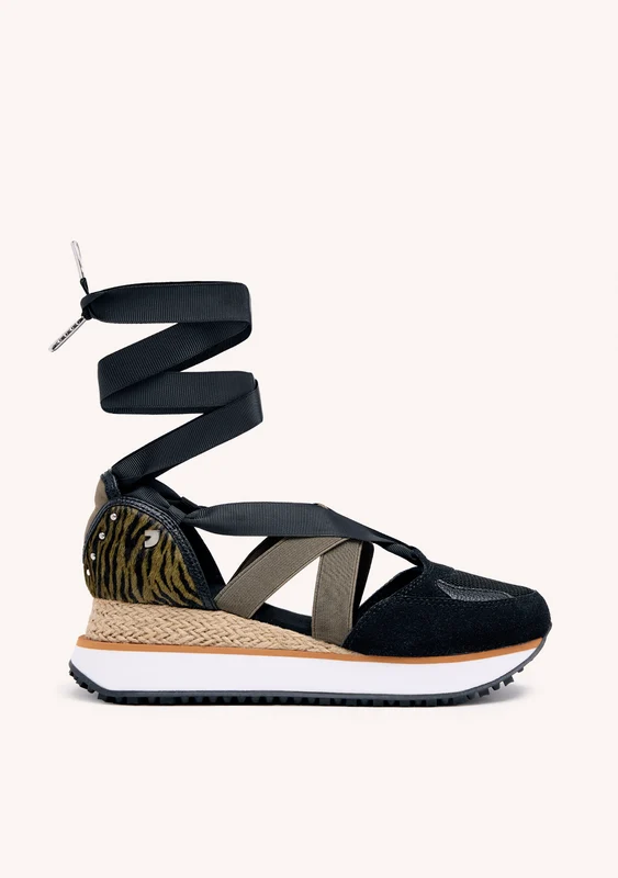 BLACK SNEAKERS IN ESPADRILLE STYLE FOR WOMAN SETTALA 38
