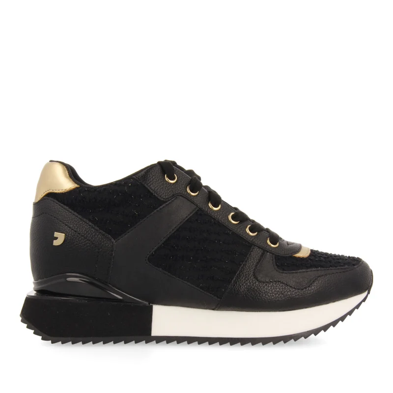 BLACK SNEAKERS FOR WOMEN BAZINE 36