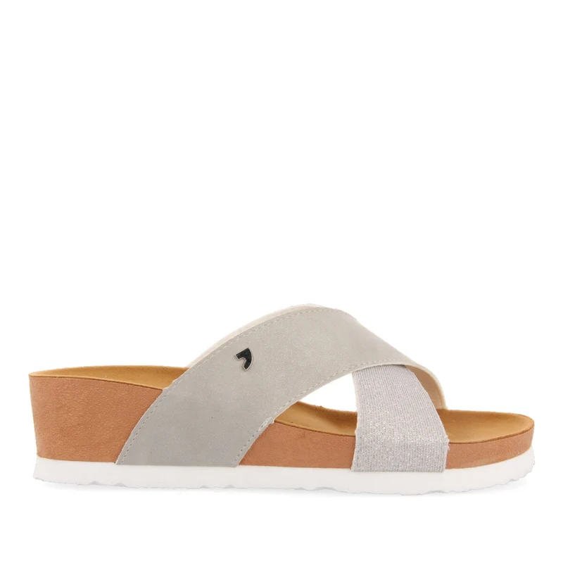 FLIP-FLOPS WITH SILVER STRIPS FOR WOMAN QORMI 39
