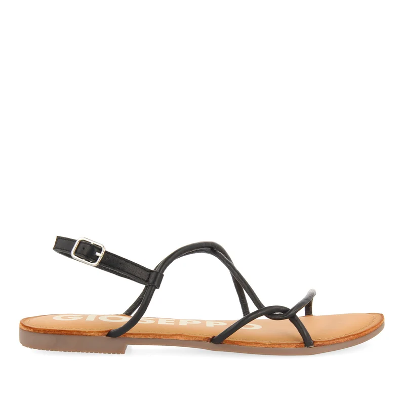 BLACK SANDALS WITH THIN STRAPS FOR WOMAN GUIRA 37