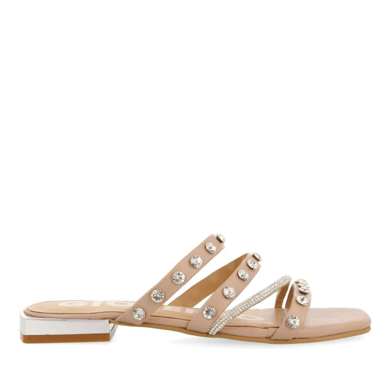 NUDE COLOR SANDALS WITH STRAPS FOR WOMAN BRISBANE 41