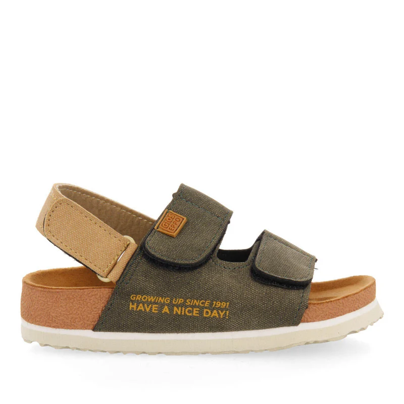 Gerais boys khaki footbed sandals 36