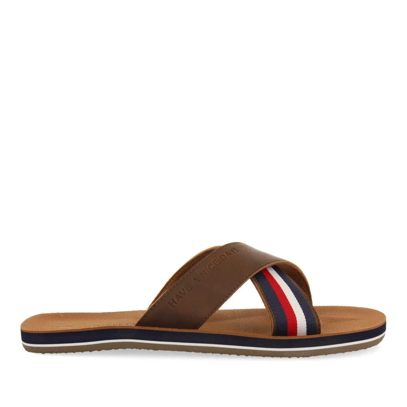 Tacloban men's brown crossover sandals 46