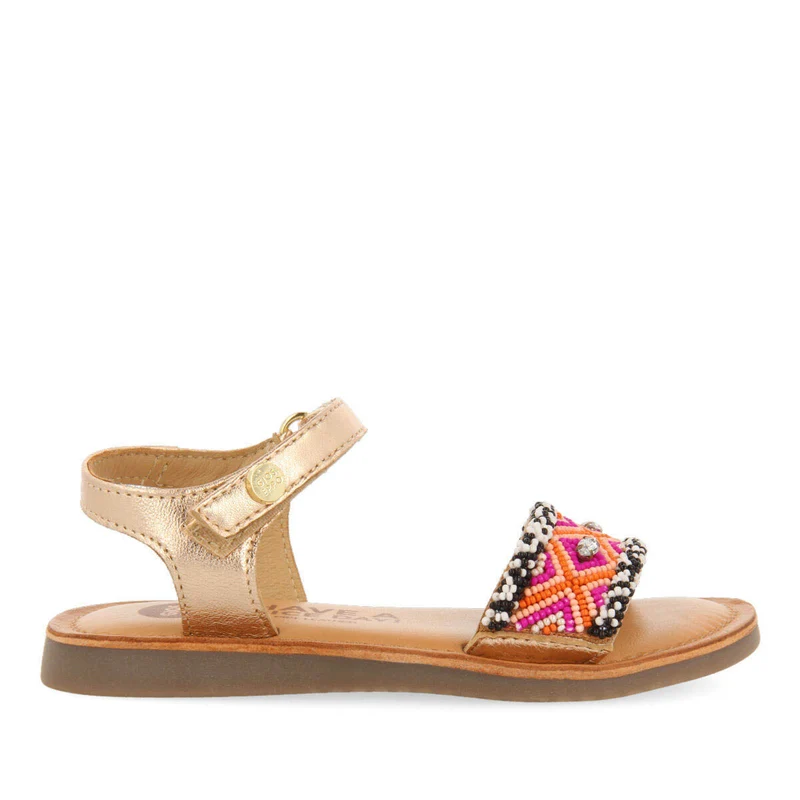 Naillat girls leather sandals with multicoloured geometric details 29