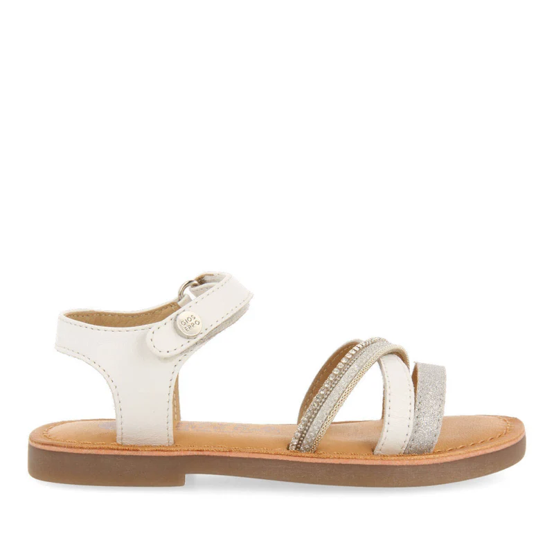 Melgar girls leather sandals with white details 26
