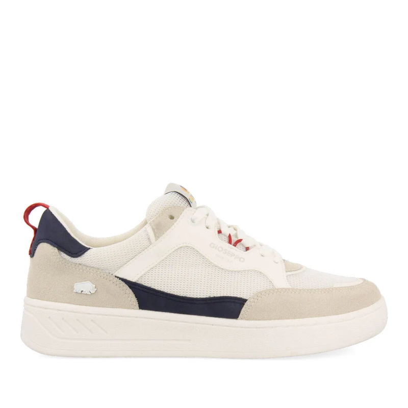 Taxco men's white sneakers with colourful touches 44