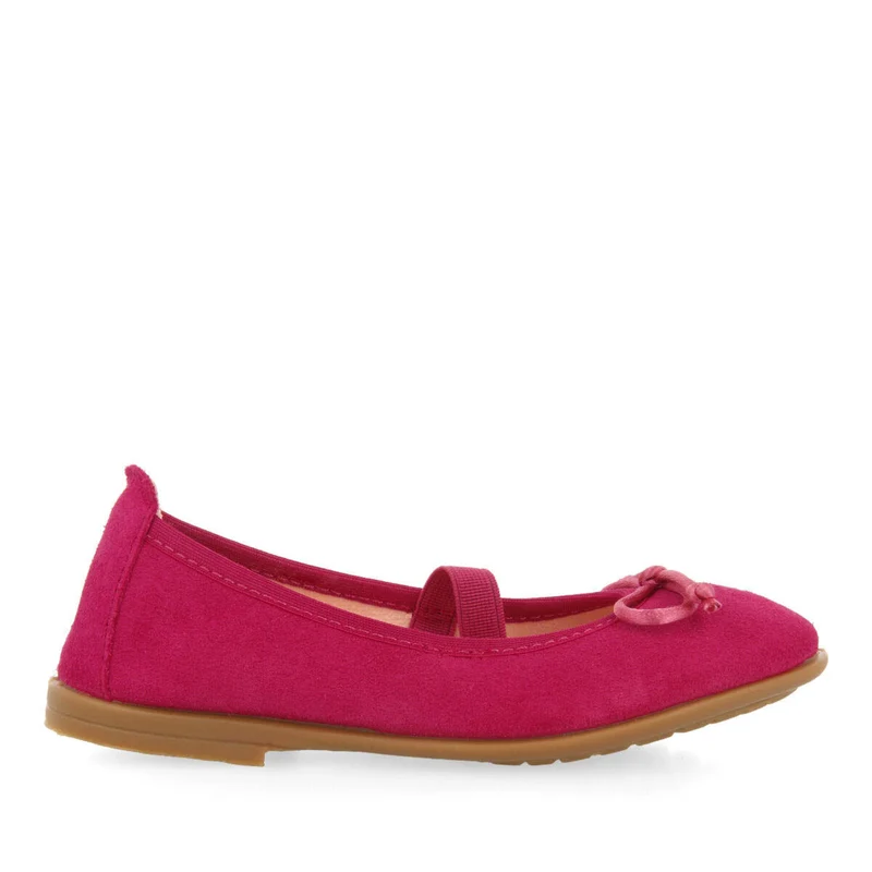 Calamba girls fuchsia leather ballet flats 30