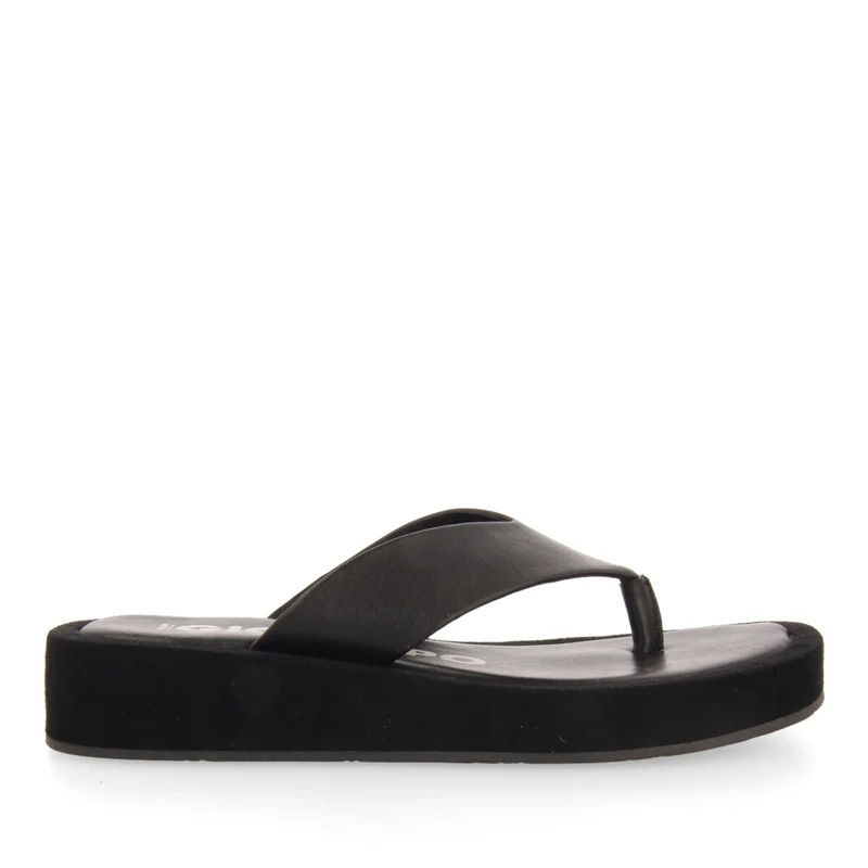 Domats women's sandals with thick soles and a black strap 41