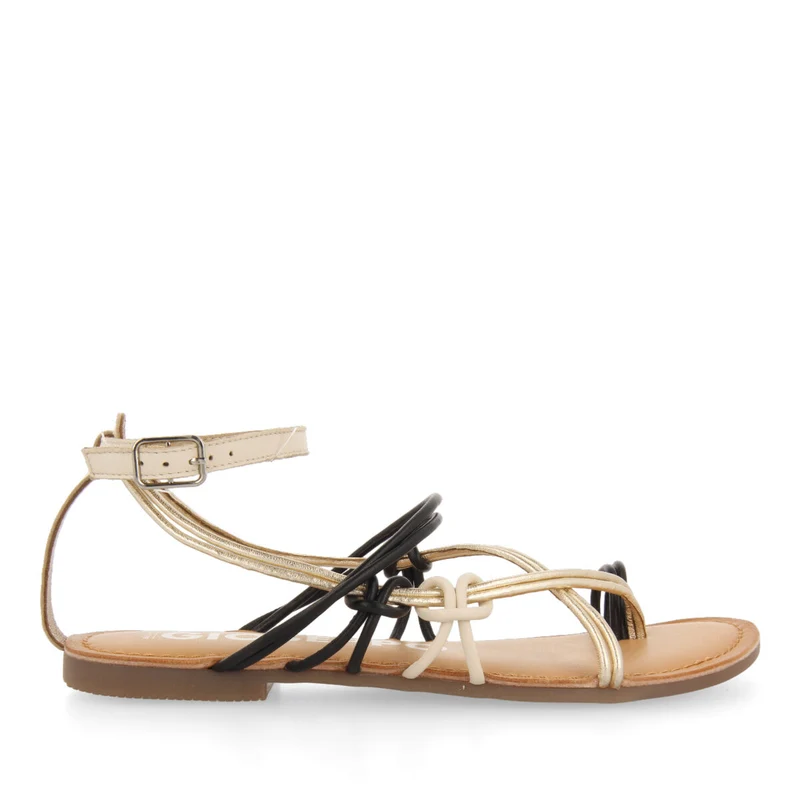 Gualaca women's flat sandals with multicoloured straps 35