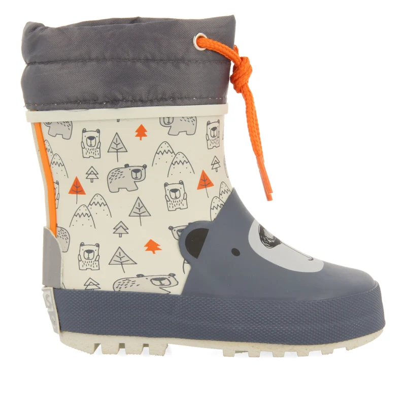 Wasta babies' teal teddy bear-print welly boots 23