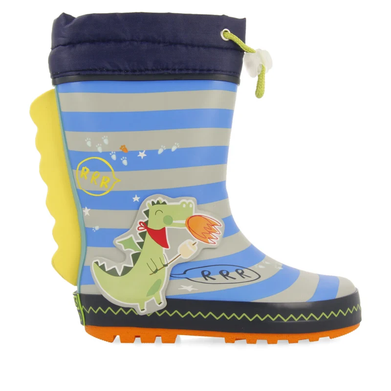 Hirm children's multicoloured dragon-print welly boots 26