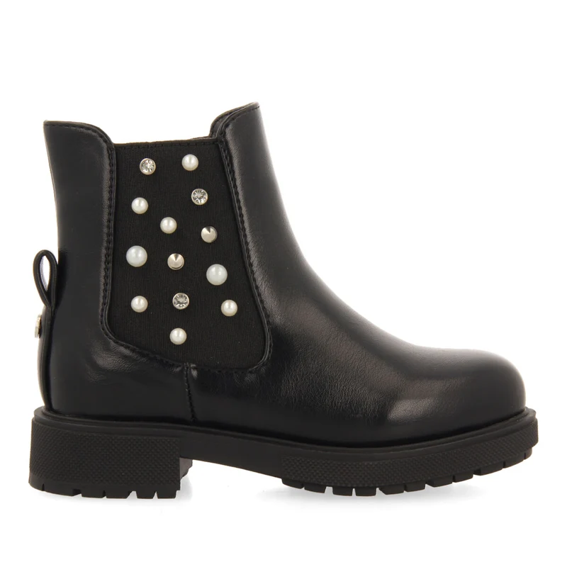 Dirleton children's black chelsea boots with decorations 38